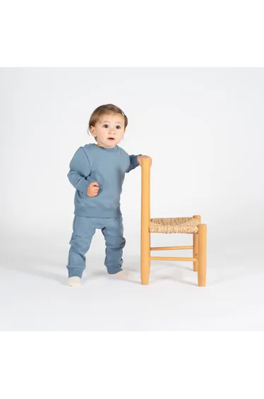 Larkwood Baby Sustainable Sweatshirt - Stone Blue