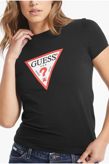 GJ SS CN SLIM ICONIC TEE BLACK