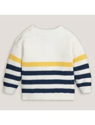 Striped Cotton Jumper/Sweater with Crew Neck - 3