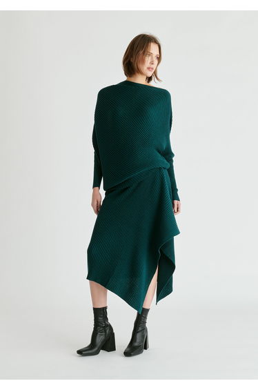 Draped Knitted Skirt