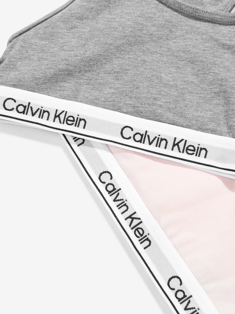 Calvin Klein Girls 2 Pack Bralette Set in Multicolour - 4