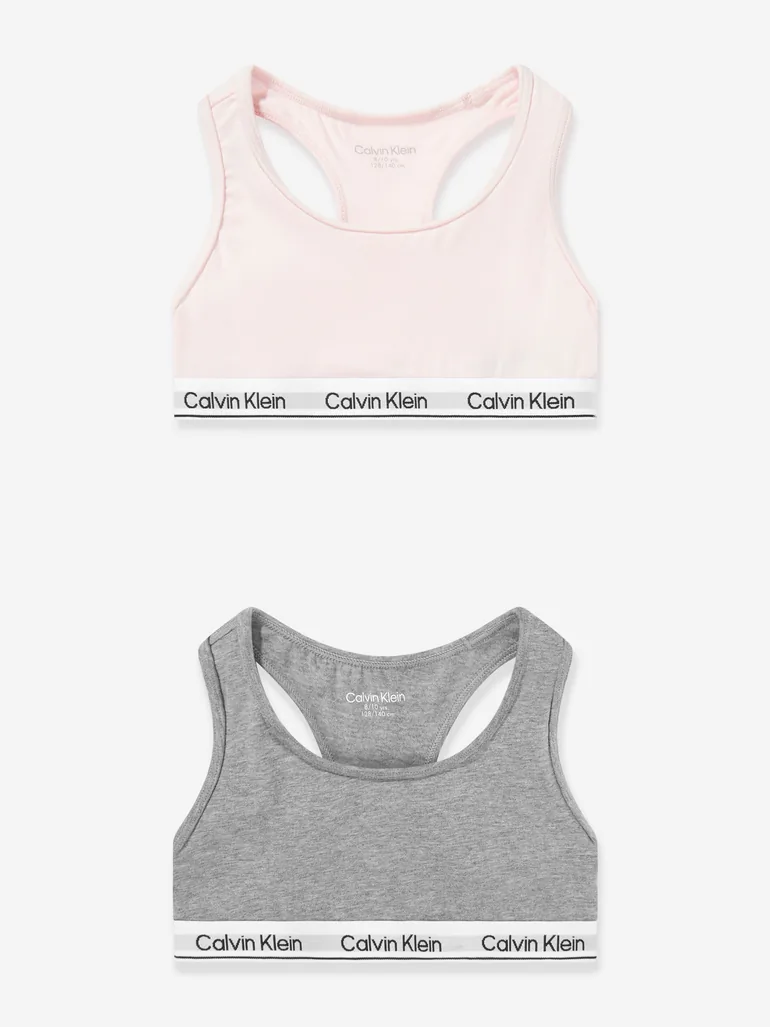 Calvin Klein Girls 2 Pack Bralette Set in Multicolour