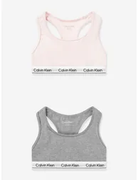Calvin Klein Girls 2 Pack Bralette Set in Multicolour