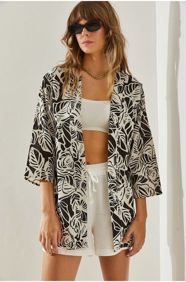 Women's Multi Patterned Kimono