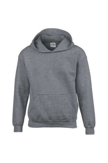 Gildan Heavy Blend Childrens Unisex Hooded Sweatshirt Top / Hoodie - Graphite Heather