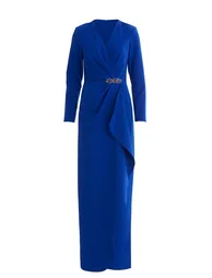 Padded Button Accessory Dress