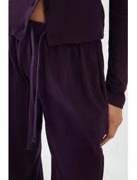 DSGN Studio Wide Leg Trouser - aubergine - 2