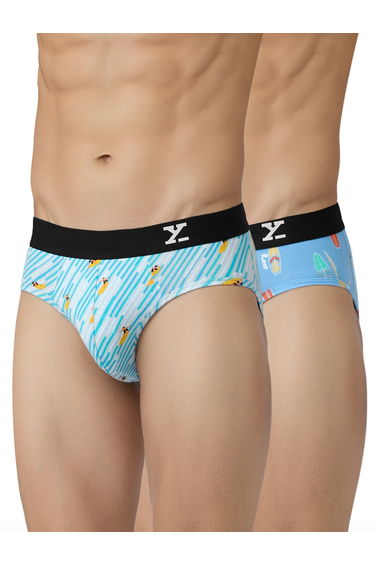 Pack of 2 - Men Surf Cotton Printed Briefs