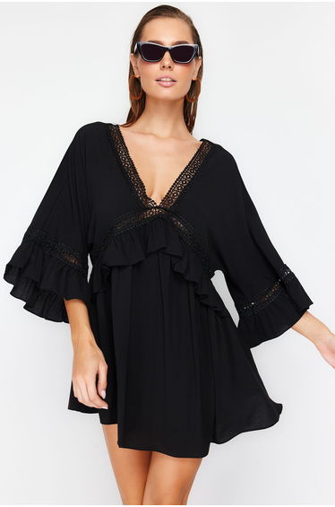 Black Column Mini Dress