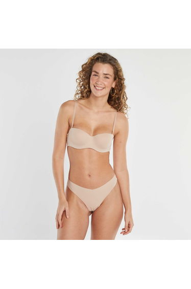 Pack of 2 pairs of seamless microfibre tanga briefs PINK