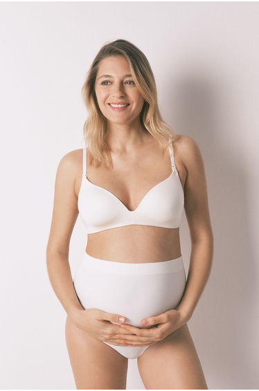 White maternity triangle padded bra LOVELY