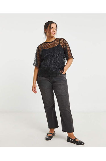 Lace Boxy Top