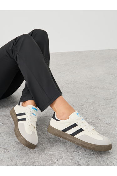 Striped Lace Up Sneakers