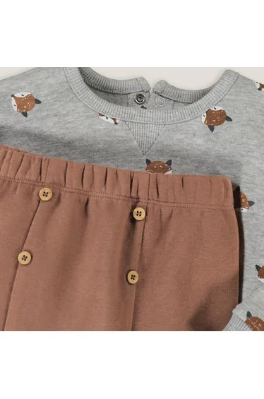 طقم بنطلون رياضي قطن و سويتشيرت