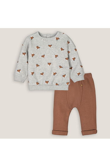 Cotton Mix Sweatshirt/Joggers Outfit