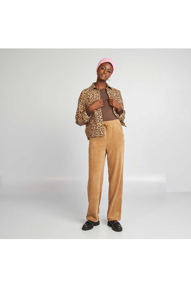 Leopard print shirt BROWN