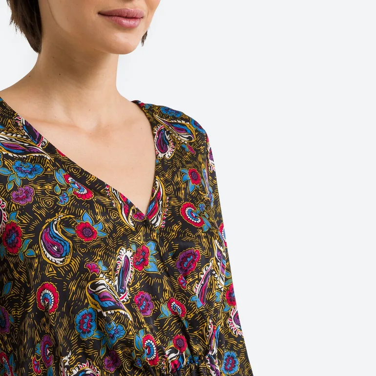 Paisley Print Mini Dress - 4