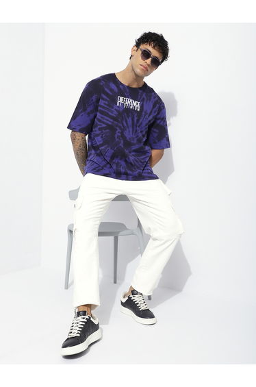 Men Oversized Tie Dye All Over Print T-Shirt