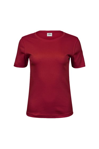 Tee Jays Womens/Ladies Interlock T-Shirt - Deep Red