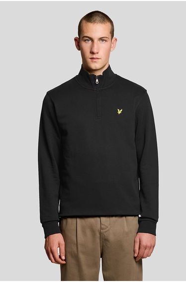 Loopback Quarter Zip Sweat Jet Black