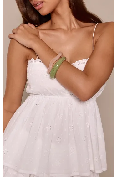 Baby Pink Jade Resin Bangle Multi Pack