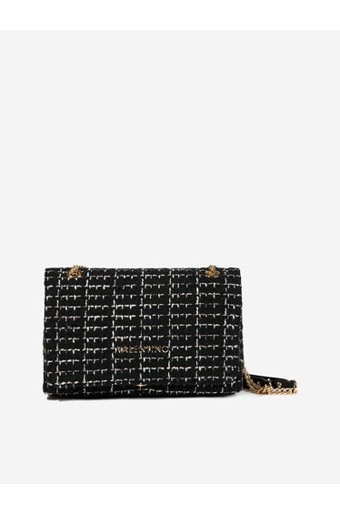 Tweed Flap Bag in Black (25.5cm)