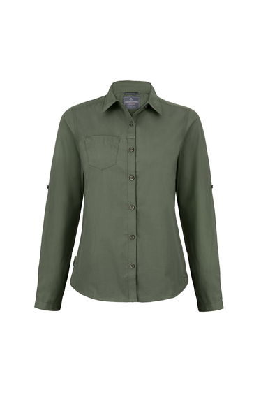 Craghoppers Womens/Ladies Expert Kiwi Long-Sleeved Shirt - Cedar Green