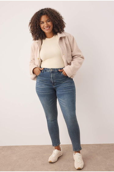 Blue High Waist Stretchy Skinny Jeans
