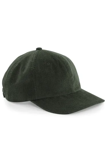 Beechfield Mens Heritage Cord Cap (Pack of 2) - Dark Olive