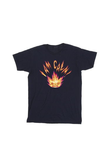 Elemental Boys I Am Calm Cotton T-Shirt - Navy Blue