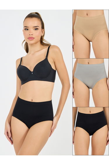 Pack of 3 - Textured Seamless Full Brief