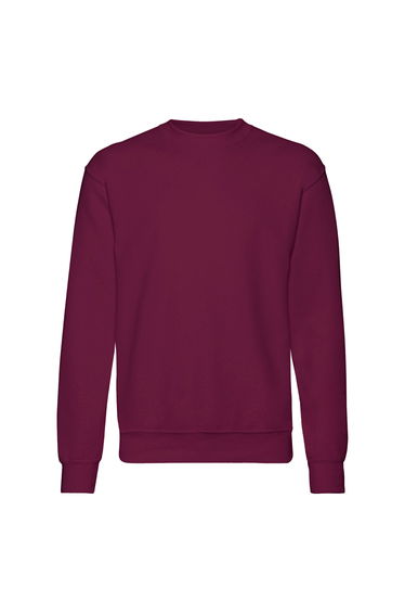 Fruit Of The Loom Mens Set-In Belcoro® Yarn Sweatshirt - Burgundy