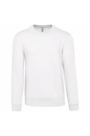 Kariban Mens Crew Neck Sweatshirt - White