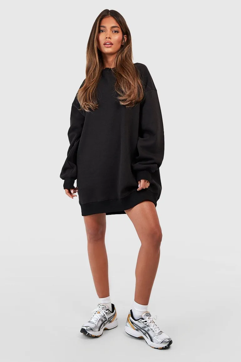 open lace back dress Minibee Women's Oversized Sweatshirt Dress Turtleneck Long Sleeve Tuni   minibee