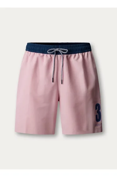 Heritage Number Swim Shorts Pink