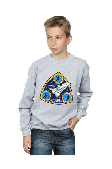 NASA Boys Classic Spacelab Life Science Sweatshirt - Sports Grey