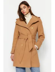 Coat - Brown - Double-breasted