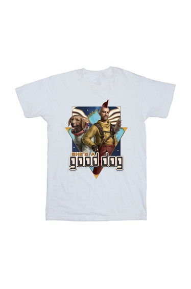 Guardians Of The Galaxy Volume 3 Girls Good Dog Cotton T-Shirt - White