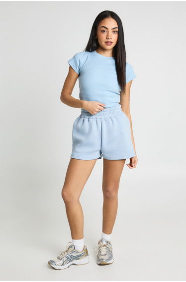 Contrast Binding Runner Short - blue