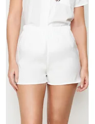 Ecru Animal Satin Woven Pajamas Set - 4