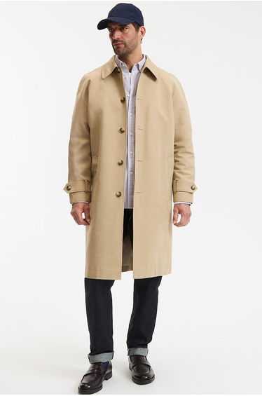 Signatures Mathias Straight Trench Coat with Button Fastening