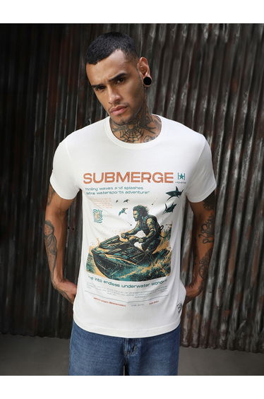 Graphic Print Cotton Regular Fit T-Shirt
