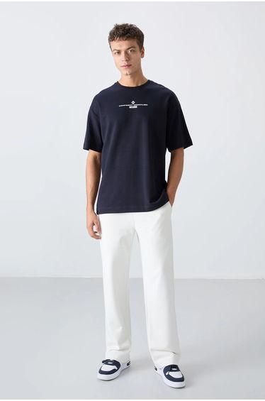 TOMMY Oversized Cotton Blend Crew Neck T-shirt