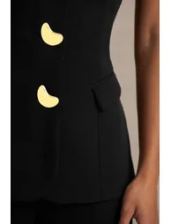 Zoey | Black Bandeau-Neck Jumpsuit - 6