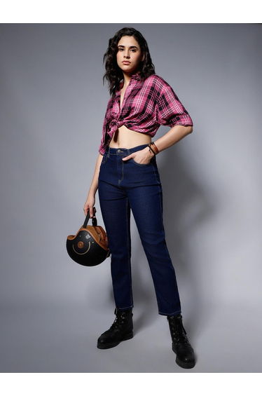 High Rise Straight Fit Jeans