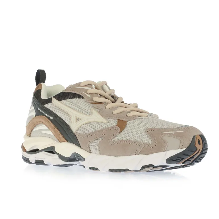 Men's Mizuno Wave Rider 10 Premium Trainers in Cream - 1