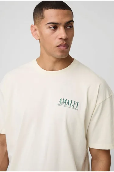 Oversized Amalfi Lemon Print T-Shirt