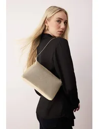 Gold Chain Detailed Women's Mini Shoulder Bag - 1