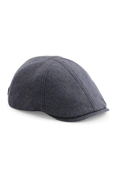 Beechfield Mens Classic Gatsby Summer Flat Cap - Blue Linen