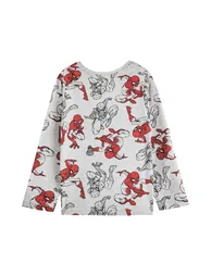 Spider-Man Boys All-Over Print Long Pyjama Set - Grey/Red - 1